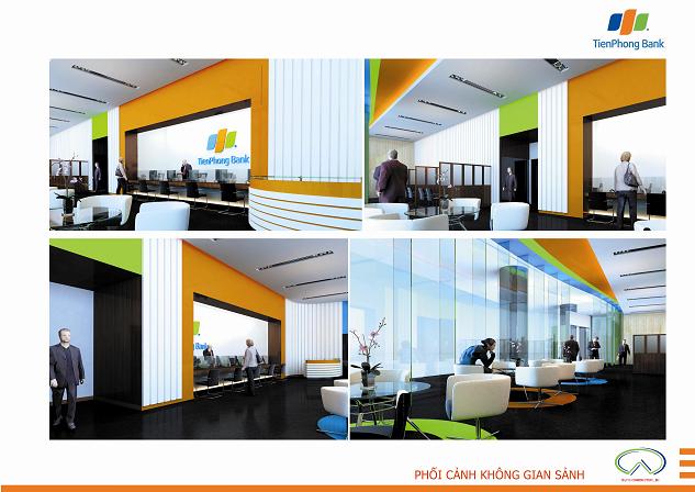 Thiết kế & Thi công nội thất Điểm giao dịch kiểu mẫu & Văn phòng làm việc Hội sở TpBank